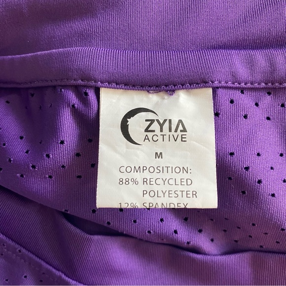 Zyia Active Women's Long Sleeve Purple Chill Tee Size  Medium - Picture 10 of 11